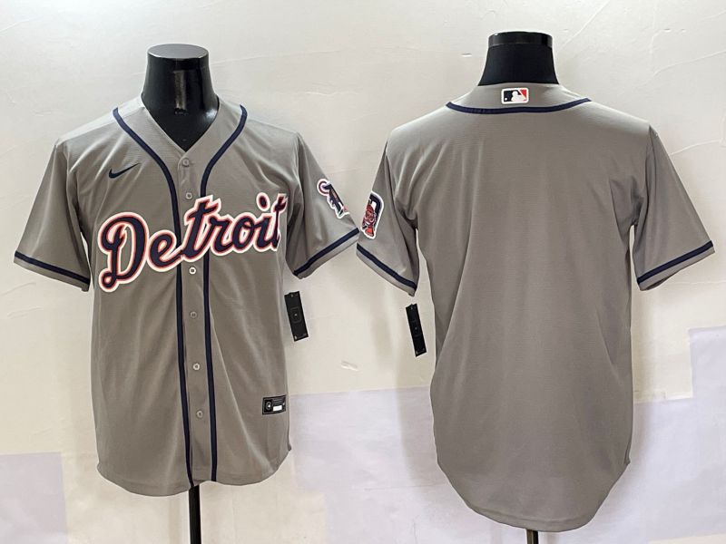 Men Detroit Tigers Blank Grey Game Nike 2025 MLB Jersey style 504